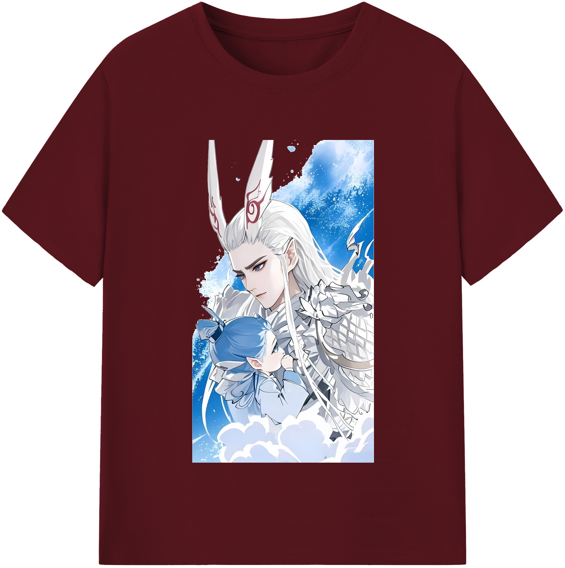 （画像用） Ne Zha 2 ナタ 魔童の大暴れ 綿100％半袖Tシャツ（フロントプリント）